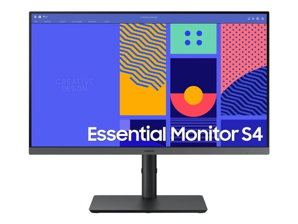 Samsung S24C432GAU - C432 Series - LED-skjerm - 24" - 1920 x 1080 Full HD (1080p) @ 100 Hz - IPS - 250 cd/m² - 1000:1 - 4 ms - HDMI, VGA, DisplayPo...