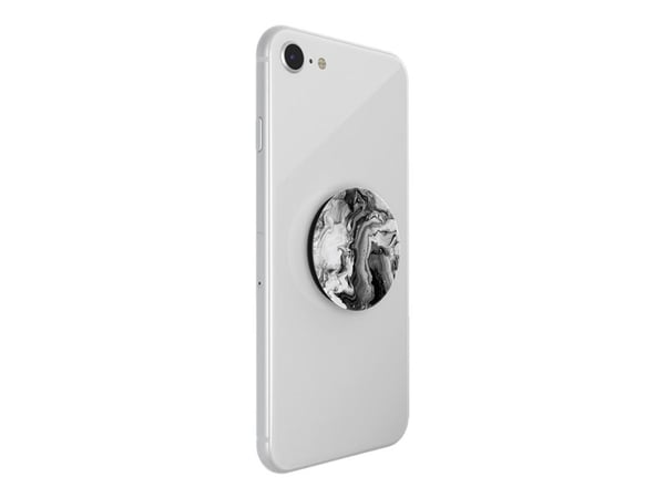 PopSockets PopGrip - Fingergrepp/vikbart ställ för mobiltelefon - utbytbar - Ghost Marble