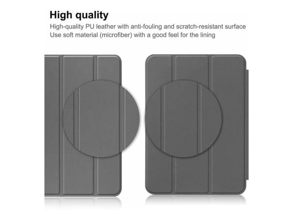 CoreParts - Lommebok for nettbrett - tri-fold caster, with auto-wake function - polyuretanlær - grå - for Apple 10.9-inch iPad (10. generasjon)