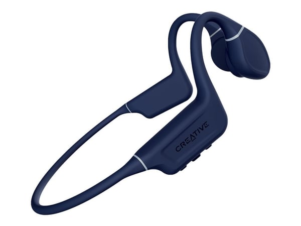 Creative Outlier Free Pro - Hodetelefoner med mikrofon - åpent øre - bak-nakken-montering - Bluetooth - trådløs - aktiv støydemping - midnattsblå
