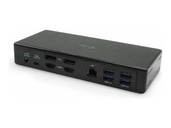 i-Tec USB-C Quattro Display Docking Station with Power Delivery - Dokkingstasjon - USB-C / Thunderbolt 3 - 2 x HDMI, 2 x DP - 1GbE - med i-Tec Univ...