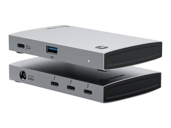 ALOGIC TB4H3TB, Thunderbolt 4, Thunderbolt 4, USB 3.2 Gen 2 (3.1 Gen 2) Type-A, 40000 Mbit/s, 60 Hz, 3840 x 2160, Musta, Harmaa