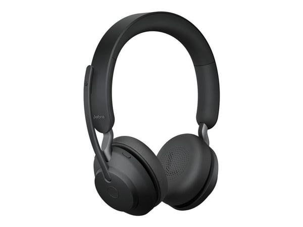 Jabra Evolve2 65 UC Stereo - Headset - på øret - Bluetooth - trådløs - USB-C - støyisolerende - svart