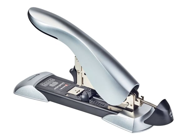 Rexel Gladiator - Häftapparat - kraftig - 160 ark - No.23 - metall - silver, svart