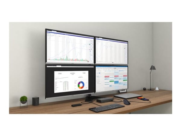 i-Tec USB-C Quattro Display Docking Station with Power Delivery - Dokkingstasjon - USB-C / Thunderbolt 3 - 2 x HDMI, 2 x DP - 1GbE - med i-Tec Univ...