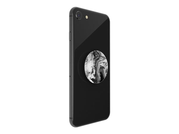 PopSockets PopGrip - Fingergrepp/vikbart ställ för mobiltelefon - utbytbar - Ghost Marble