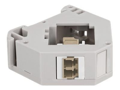 Delock - DIN-skinnemonteringsadapter for keystone-jakk - LC Duplex - beige