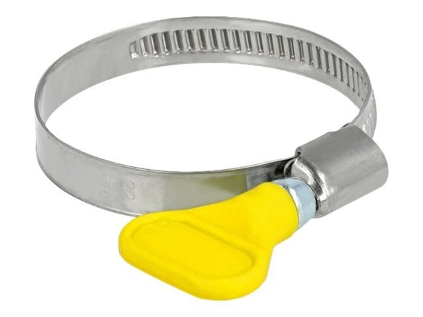 DeLOCK 19517, Butterfly clamp, Keltainen, Muovi, Ruostumaton teräs, Muovipussi, 3,2 cm, 5 cm
