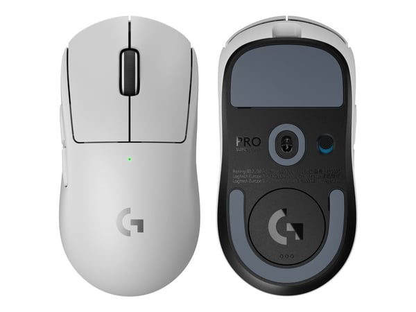 Logitech G PRO X SUPERLIGHT 2 - Mus - gaming - optisk - 5 knapper - trådløs - 2.4 GHz - USB Logitech LIGHTSPEED-mottaker - hvit