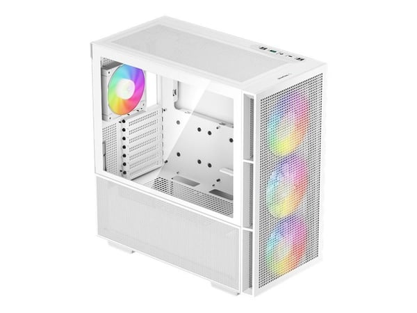 DeepCool CH560 WH - Tower - utvidet ATX (E-ATX) - sidepanel med vindu (herdet glass) - ingen strømforsyning (ATX / PS/2) - hvit - USB/lyd