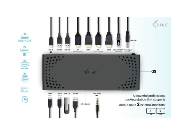 USB-A/-C TB DUAL DOCK DUAL DISPLAY DOCK PD 100W