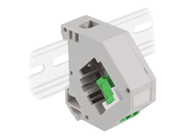 Delock - DIN-skinnemonteringsadapter for keystone-jakk - LC Duplex - grønn