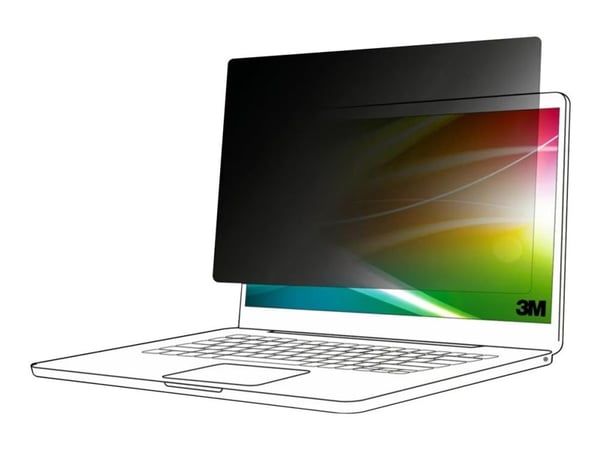 3M - Notebookpersonvernsfilter - lyssterk skjerm, 16:10 - avtakbar - klebemiddel - 13.6" - svart - for Apple MacBook Air (13.6 tommer, I midten av ...