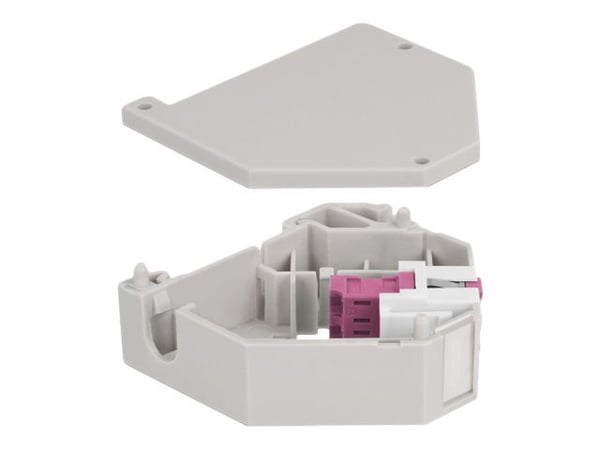 Delock - DIN-skinnemonteringsadapter for keystone-jakk - LC Duplex - fiolett
