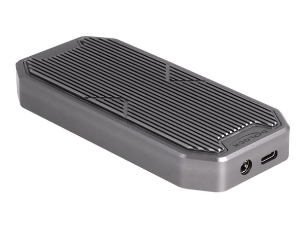 Delock - Drevkabinett - gaming, RGB LED illumination - M.2 - M.2 NVMe Card / PCIe (NVMe) - USB 3.2 (Gen 2x2) - grå