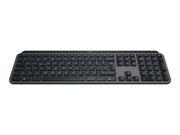 Logitech MX Keys S - Tastatur - bakbelysning - trådløs - Bluetooth LE - QWERTY - amerikansk engelsk - tastsvitsj: Scissor-Key - blekgrå