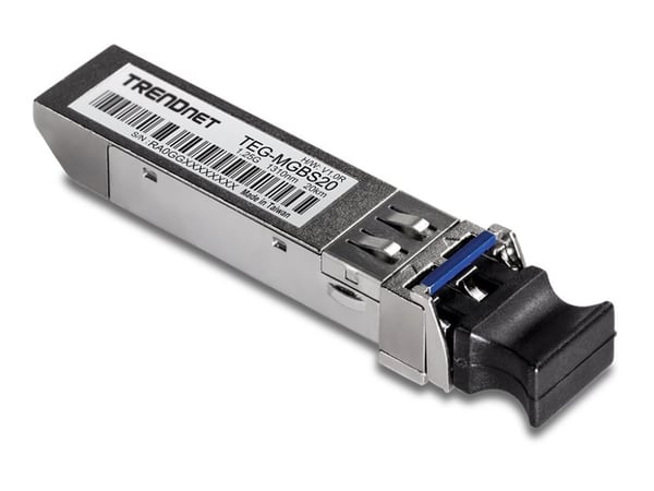TRENDnet TEG-MGBS20 - SFP (mini-GBIC) transceivermodul - 1GbE - 1000Base-LX - LC-enkeltmodus - opp til 20 km - 1310 nm - TAA-samsvar