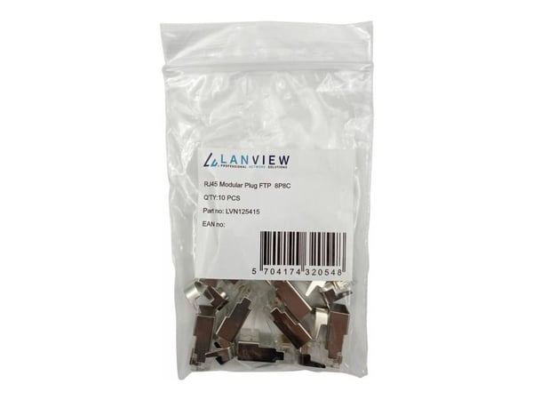 Lanview LVN125415, RJ45, Metallinen, Uros, Suora, Cat6a, S/UTP (STP)