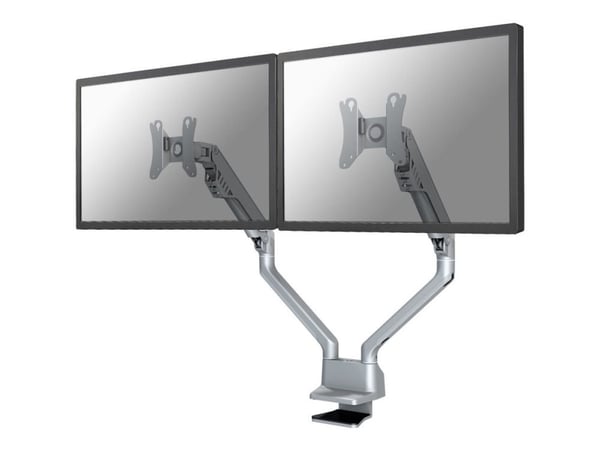 Neomounts FPMA-D750D - Monteringssett - full bevegelse - for 2 LCD-skjermer - sølv - skjermstørrelse: 10"-32" - klemmemonterbar, malje, skrivebords...
