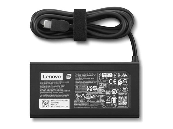 Lenovo - USB-C-strømadapter - AC 100-240 V - 100 watt - svart