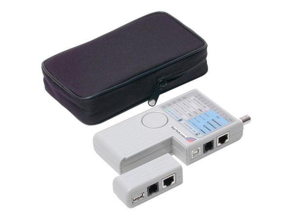 StarTech.com Ammattikäyttöön tarkoitettu monitoiminen RJ45 RJ11 USB ja BNC-kaapelitesteri - Verkkotesteri - Verkkotesteri