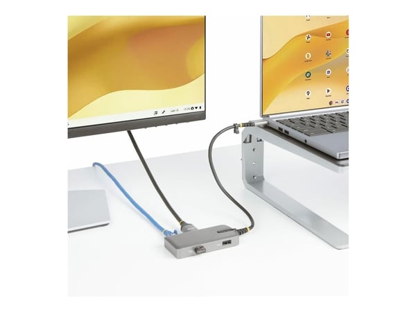 StarTech.com USB-C moniporttisovitin, 4K 60Hz HDMI w/HDR, 2-porttinen 5Gbps USB 3.0 -keskitin, 100W Power Delivery Pass-Through, GbE, USB Type C Mi...