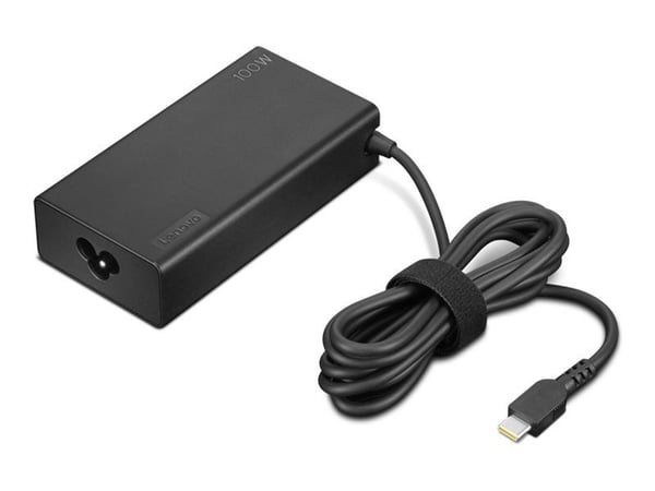 Lenovo - USB-C-strømadapter - AC 100-240 V - 100 watt - svart