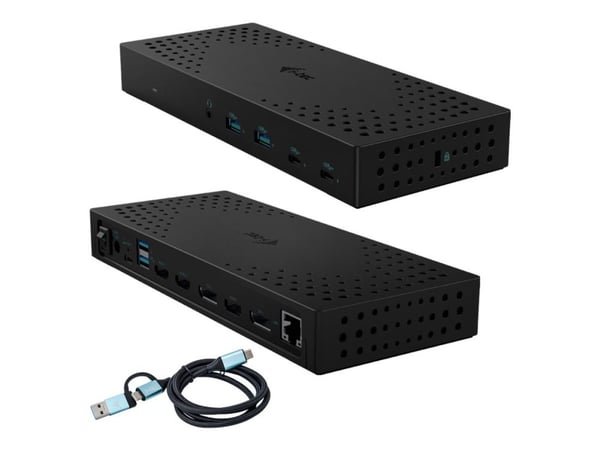 i-Tec - Dokkingstasjon - USB-C / USB4 / USB 3.0 Thunderbolt 3 / Thunderbolt 4 - 2 x DP, 3 x HDMI - 1GbE - 160 watt - Europa