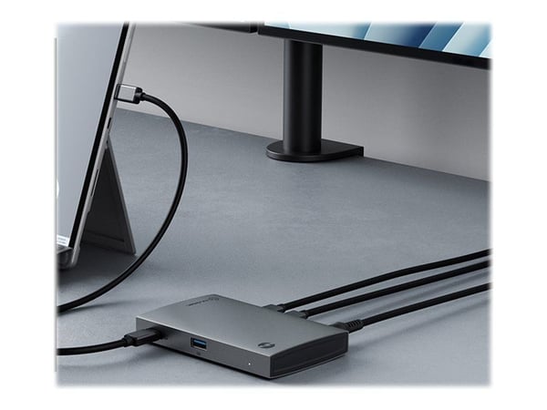 ALOGIC TB4H3TB, Thunderbolt 4, Thunderbolt 4, USB 3.2 Gen 2 (3.1 Gen 2) Type-A, 40000 Mbit/s, 60 Hz, 3840 x 2160, Musta, Harmaa
