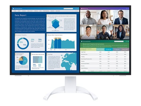 EIZO FlexScan EV3240X - Med FlexStand - LED-skjerm - 32" (31.5" synlig) - 3840 x 2160 4K - IPS - 350 cd/m² - 2000:1 - 5 ms - 2xHDMI, DisplayPort, U...