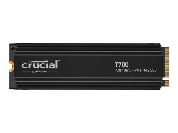 Crucial T700 1TB PCIe SSD med kjøleribbe