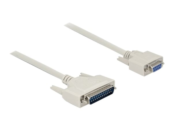 Delock - Seriell kabel - DB-25 (hane) till DB-9 (hona) - 50 cm - tumskruvar - beige