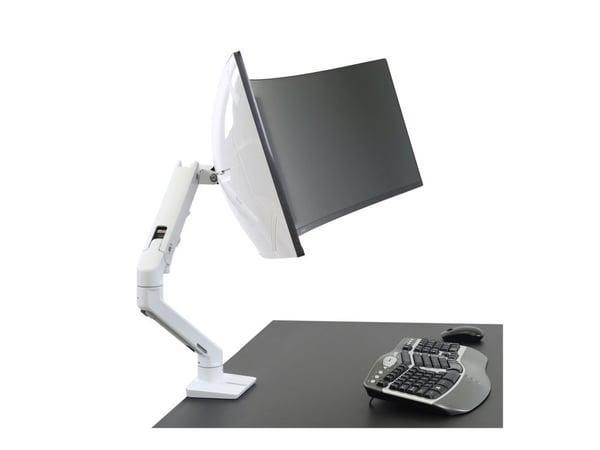 Ergotron HX - Mounting component (pivot mount) - for LCD display (powerful) - White - Screen size: up to 49 "- Accessories for 'HX Desk Monitor Arm...