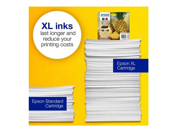 Epson 604, Perusvärintuotto, 3,4 ml, 2,4 ml, 4 kpl, Monipakkaus