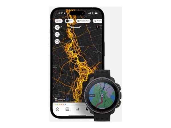 Suunto Vertical - Glasfiberarmerad polyamid - sportklocka med rem - handledsstorlek: 125-175 mm - display 1.4" - Bluetooth - 86 g  - svart
