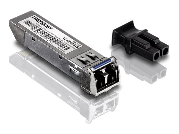 TRENDnet TI-MGBS40 - SFP-sändar/mottagarmodul (mini-GBIC) - 1GbE - 1000Base-LX - LC enkelläge - upp till 10 km - 1310 nm - TAA-kompatibel