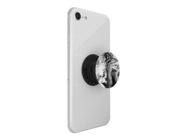 PopSockets PopGrip - Fingergrepp/vikbart ställ för mobiltelefon - utbytbar - Ghost Marble