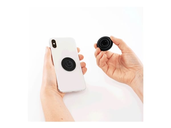 PopSockets PopGrip - Fingergrepp/vikbart ställ för mobiltelefon - utbytbar - Ghost Marble