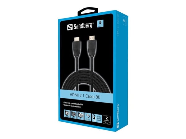 Sandberg - Highspeed with Ethernet HDMI-kaapeli - HDMI (M) - HDMI (M) - 2.0m - 8K tuki (509-14)