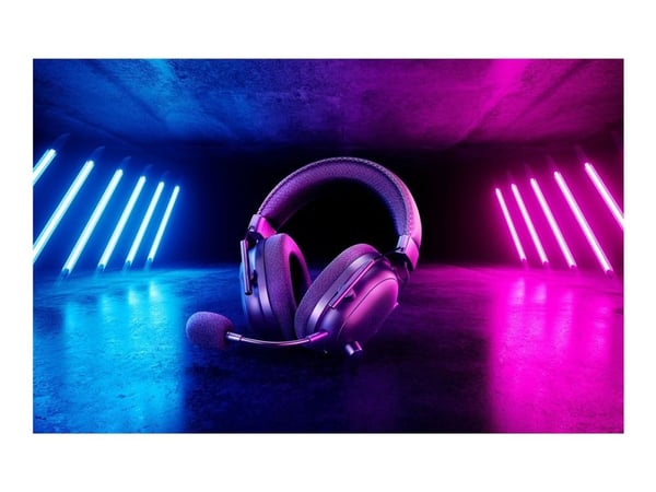 Razer BlackShark V2 PRO - 2023 Edition - hodesett - full størrelse - Bluetooth / 2,4 GHz radiofrekvens - trådløs - lydisolerende - svart