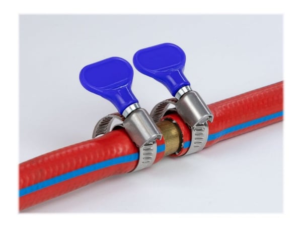 Delock - Hose clamp - lämplig för 25 - 40 mm hose - blå (paket om 5)