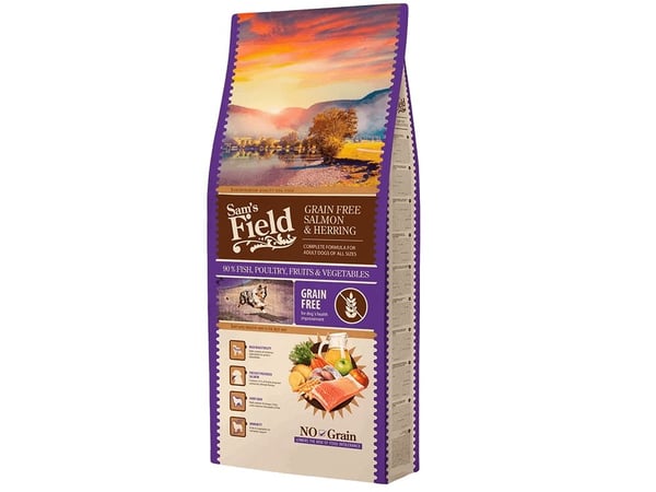 Sams Field Grain Free Salmon & Herring 13 kg