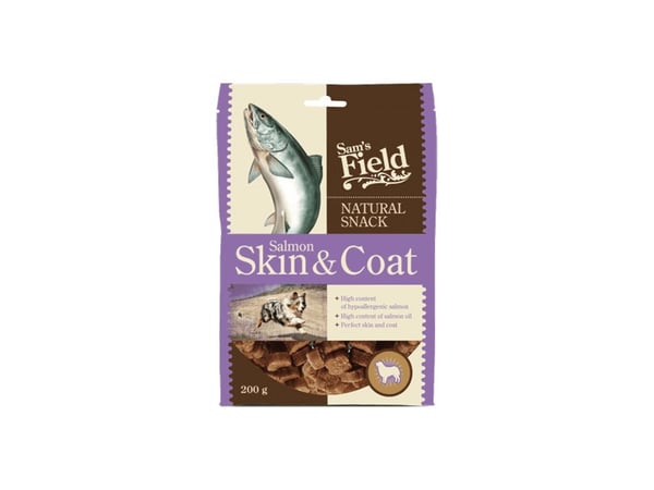 Sam's Field Natural Snack Salmon Skin & Coat 200g Sam's Field Natural Snack Salmon Skin & Coat 200g