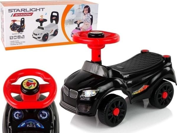LeanToys Car Rider QX-3399-2 Horn Musta