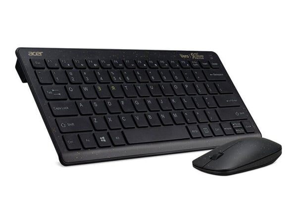 Acer AAK123 - Tastatur- og mussett - trådløs - 2.4 GHz - QWERTY - amerikansk engelsk - svart - løsvekt