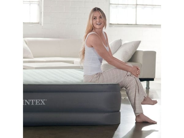 Intex 64902ND, Enkel madrass, Rektangel, Innendørs, Innebygd luftpumpe