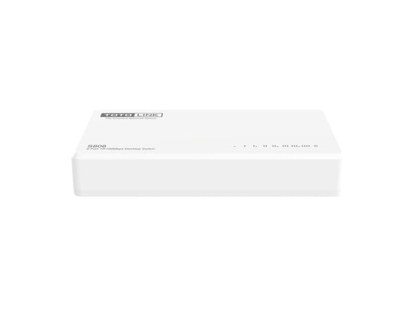 TOTOLINK S808-V5 8-PORT 10/100M desktop switch (S808-V5), Hallitsematon, Fast Ethernet (10/100), Täysin kaksipuolinen
