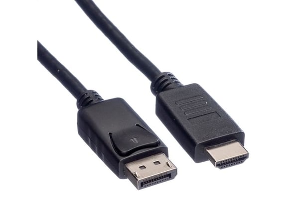 ROLINE 11445780, 1 m, DisplayPort, HDMI, Hankjønn, Hankjønn, Rett