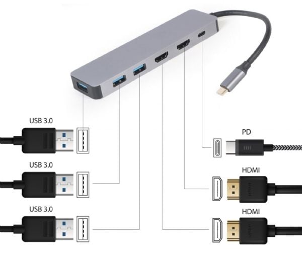Cablexpert A-CM-COMBO3-03 - Telakointiasema