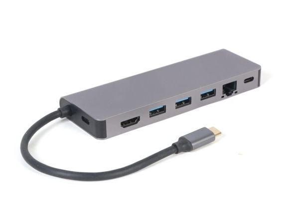 Cablexpert A-CM-COMBO5-05 - Dockningsstation - USB-C 3.1 - HDMI - 1GbE